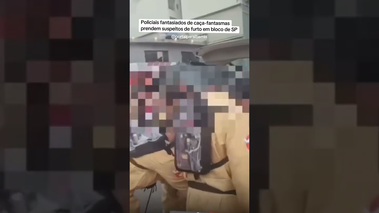 Policiais fantasiados de caça-fantasmas prendem suspeitos de furto em bloco de SP