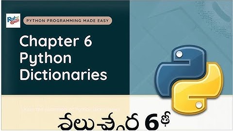 Chapter 6  Python Dictionaries Explained Easily | Key-Value Pairs Made Simple 🔑🐍