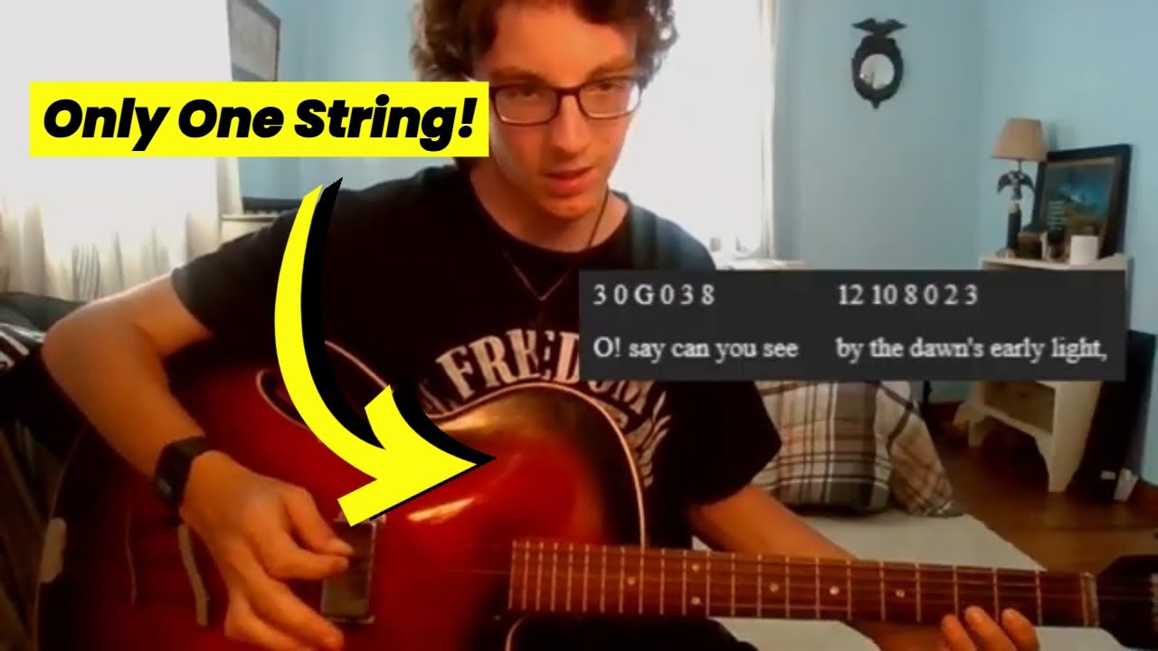How to play the National Anthem on the guitar. EASIEST TUTORIAL ON YOUTUBE!