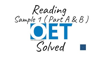 OET | Sample 1 | Reading Passage | Part A & B Explained | Fractures, dislocations and sprains