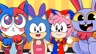 Sonic And Amy watch THE AMAZING DIGITAL CIRCUS, but PETS?! Animation