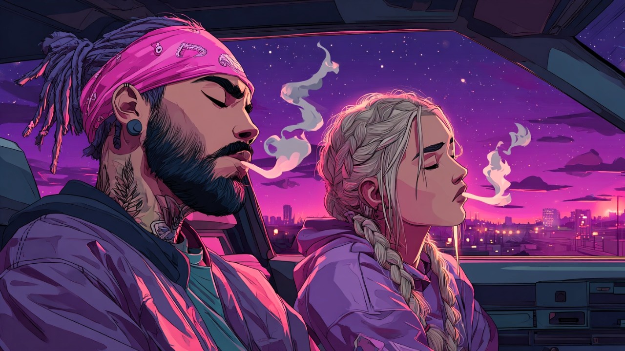 Drifting Under a Violet Sky Playlist - Chill Rap • Bluesy • Chill Mood