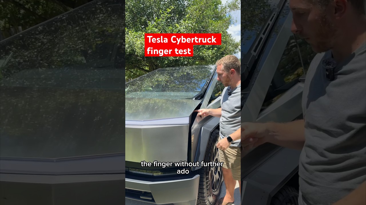 Tesla Cybertruck finger test
