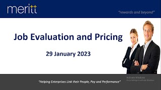 Job Evaluation and Pricing - 29 Jan 2023