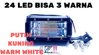 LAMPU TEMBAK LED SOROT 2 WARNA PUTIH DAN KUNING CWL 24