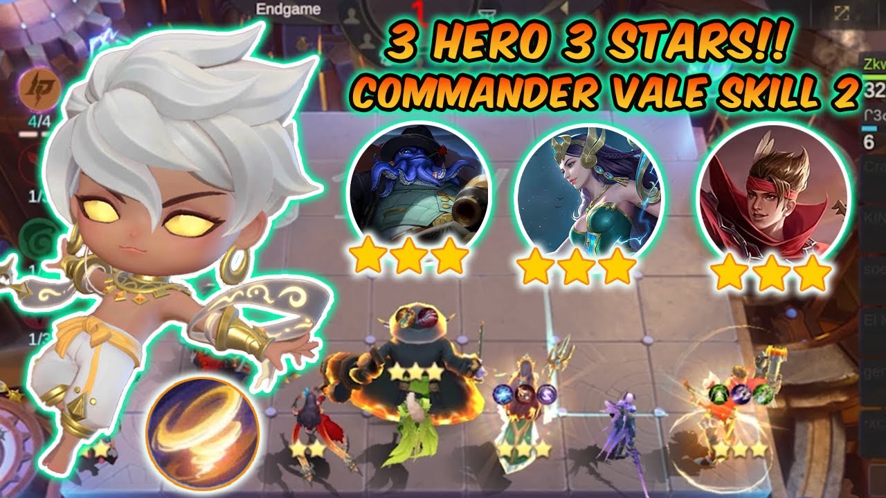 3 HEROES 3 STARS‼️ THIS IS HOW TO USE COMMANDER VALE SKILL 2 - YouTube