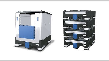 Smart crate | A Reusable all-Plastic, Foldable, Bag-In-Box IBCS