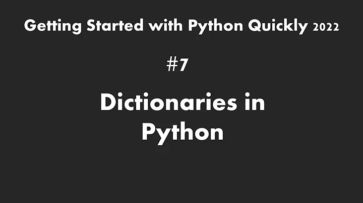 Dictionaries in Python