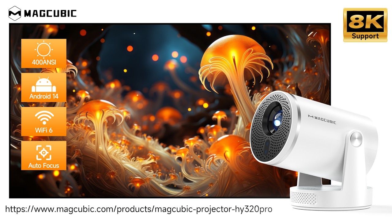 Magcubic HY320Pro Smart Portable Projector — Native 1080P Home Theater