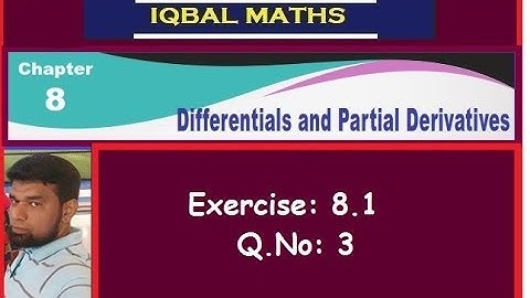 TN Class 12 Maths Exercise 8.1 Q.No.3 Chapter-8 Differentials and Partial Derivatives New Syllabus