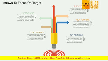 Arrows To Focus On Target Powerpoint Template