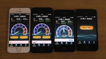 Apple iPhone 5S vs. 5 vs. 4S vs. 4 iOS 7.1 Beta 4 Internet Speed Test