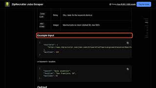 ZipRecruiter Jobs Scraper — Apify Actor Walkthrough