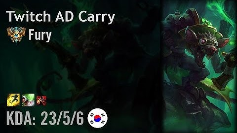 Twitch AD Carry vs Sivir - Fury - KR Challenger Patch 6.13