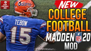 Insane New College Football Mod -- Play With EVERY College Team || Madden 20