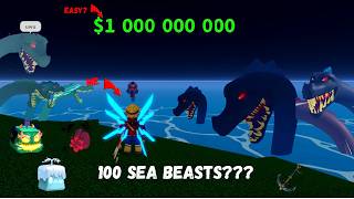 I Killed 100 Sea Beasts in Blox Fruits (almost crashed out💀)