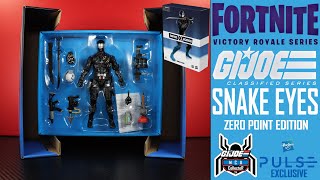 Fortnite X GI Joe Classified SNAKE EYES Zero Point Edition Victory Royale Figure Review