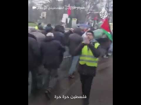 غزة حرة حرة.. مظاهرة بمدينة بريمن بألمانيا لوقف الحرب على غزة