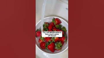 How to Wash Strawberries to Remove Pesticides and Dirt🍓Kitchen Tip For Cleaning Produce #strawberry