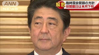 臨時国会冒頭の方針　安倍総理が衆院解散の意向(17/09/17)