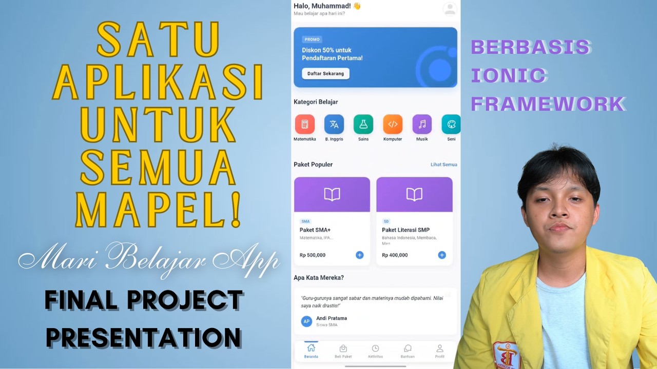 Projek Akhir Pemrograman Mobile - Mari belajar - YouTube