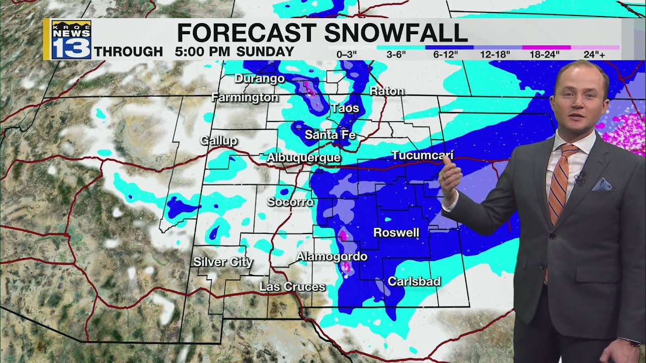 Winter storm moves into New Mexico this weekend. Here's how much snow ...