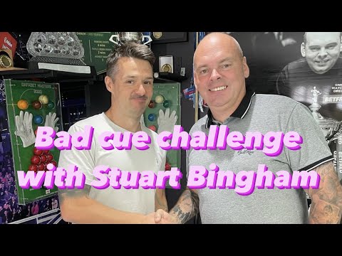 Stuart Bingham's bad cue challenge!