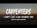 Carpenters- I Won&#39;t Last A Day Without You (Lyrics) (Cover by: Jhamil Villanueva)