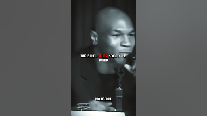 Mike Tyson “this is the loneliest sport in the world”
