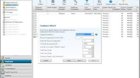 Adding an employee using the Employee Wizard