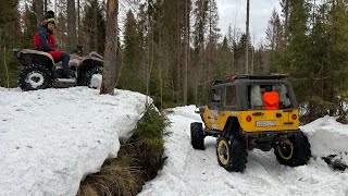 Полноприводный 2101 на V8 и wrangler с мостами от унимога)