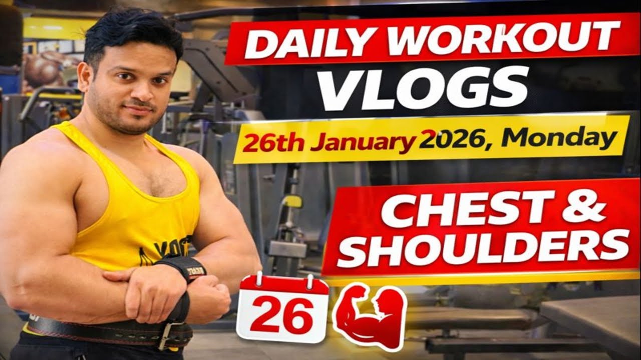 INSANE Chest & Shoulders Workout 💪 | Daily Workout Vlog – 26 Jan 2026 | Muscle Pump Day