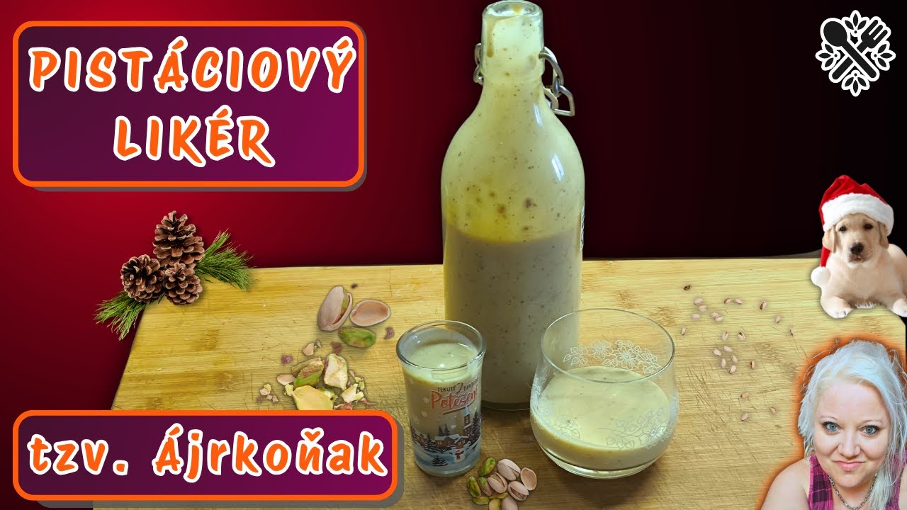 Pistáciový likér (pistáciový vaječňák) - Domácí krémový vaječný koňak s pistáciemi