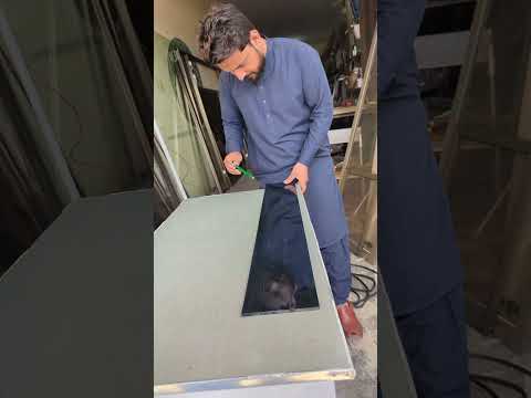 glass cutting blue