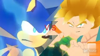 Sonic(Light Speed Mode) Vs Super Saiyan Goku [AMV] Truly Undefeatable