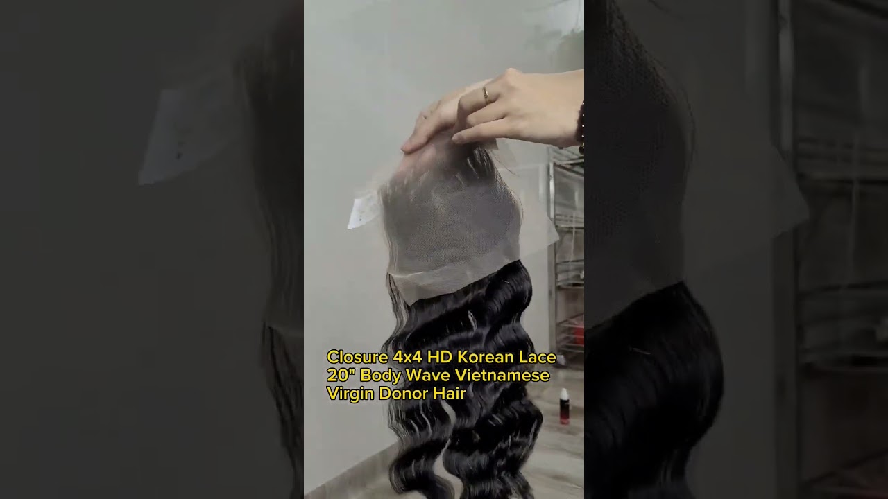 Closure 4x4 HD Korean Lace 20" Body Wave Vietnamese Virgin Donor Hair 