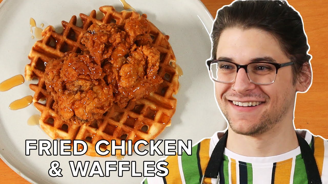 I Made Fried Chicken And Waffles With Leftover Sourdough Starter • Tasty