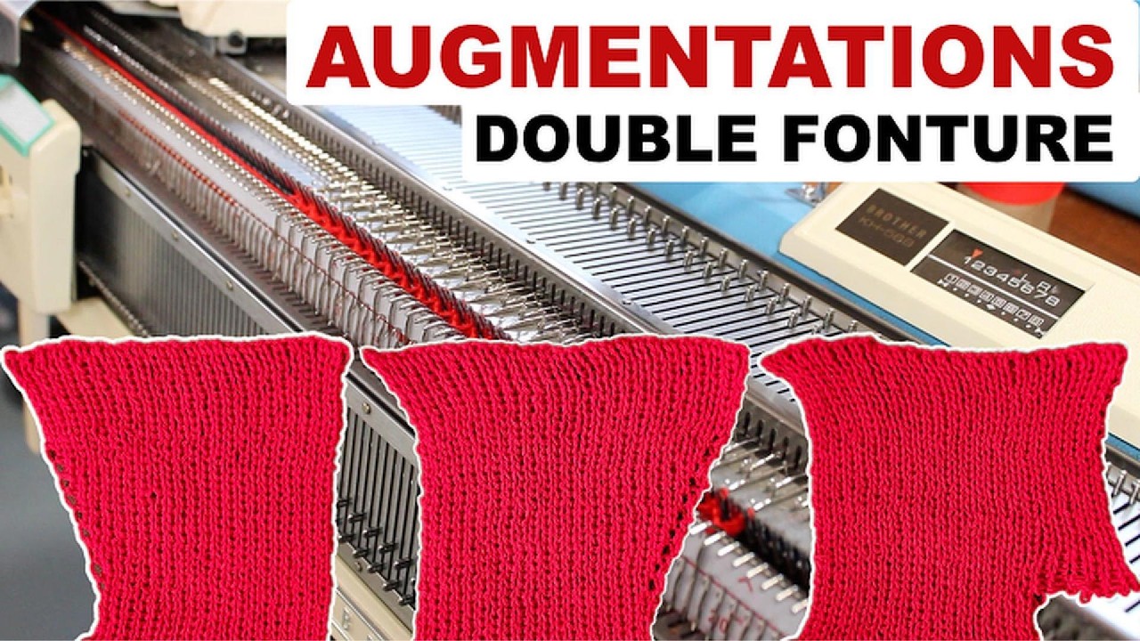 3 techniques d'AUGMENTATION en point de côtes sur machine à tricoter DOUBLE FONTURE #tricotmachine