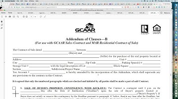 G CAAR 1339 Addendum of Clauses - B