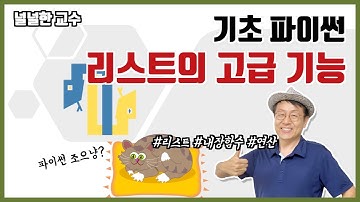 06_3 리스트의 고급기능(널널한 교수의 기초 파이썬) ft. 파이썬 코딩