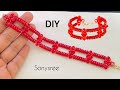How to make Beaded Bracelet at home. DIY Beaded bracelet || Red beaded bracelet