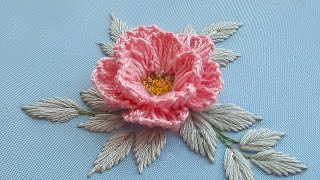 : 3D Rose Flower Embroidery for Your Home. Dimensional Embroidery