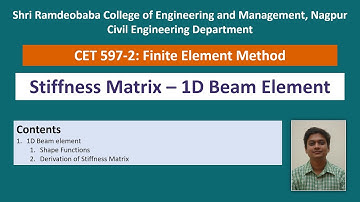 Lecture 09   Stiffness Matrix for Beam Element