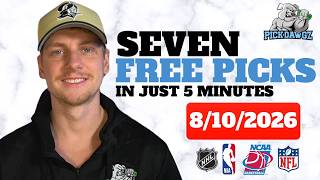 MLB Picks & Predictions For Today Monday 8/10/26 | FREE MLB Picks, Best Bets, and Predictions!