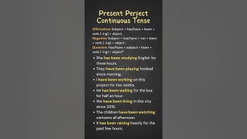 Present Perfect Continuous Tense | Formula & 15 Example Sentences to Improve Your English #grammar