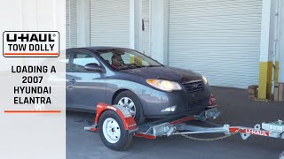 Loading a 2007 Hyundai Elantra On a U-Haul Tow Dolly