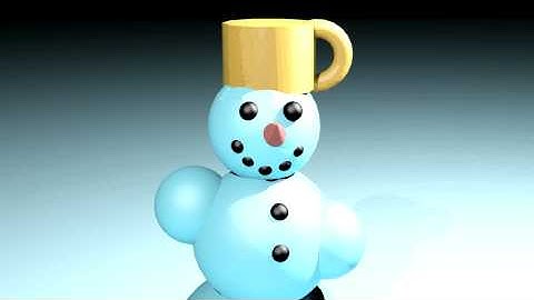 3DS max - snowman