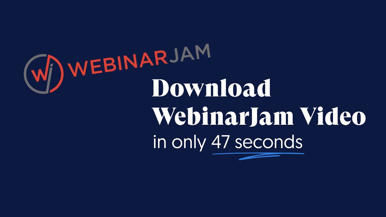 Download WebinarJam Video in only 47 seconds - YouTube