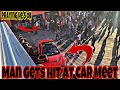 Man Gets Hit By A Charger Hellcat At This Insane Burnout Car Meet **He’s Ok 👍🏾 **