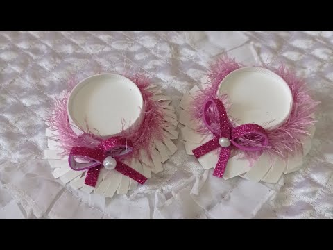 اشغال يدويه بسيطه من أكواب الكرتون